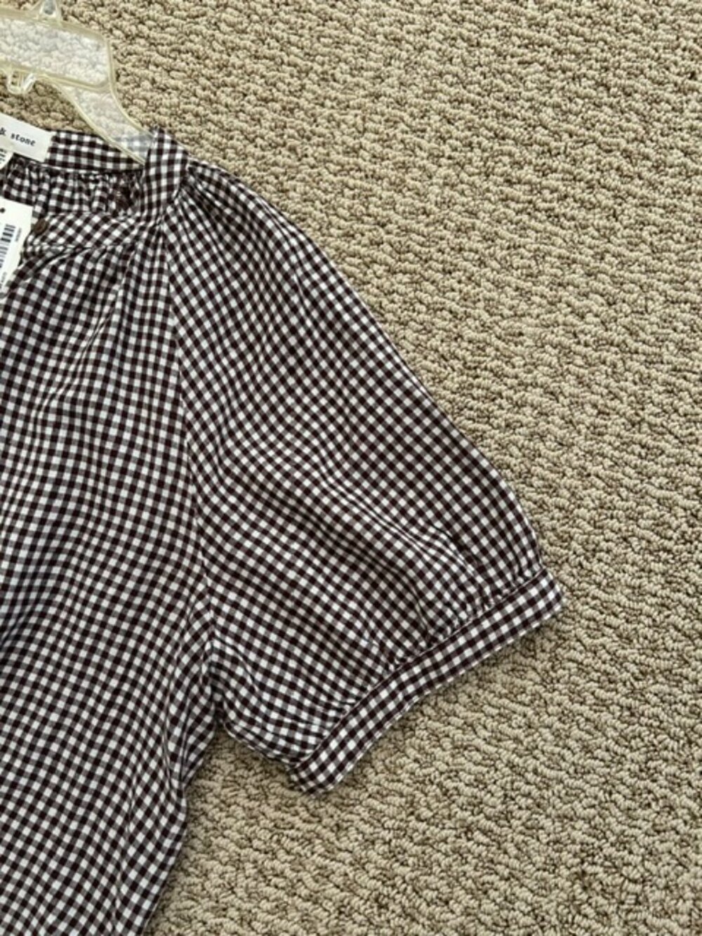 Cloth & Stone Brown and White Gingham Button-Front Shirt - Picture 2 of 6